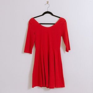 Red Fit and Flare Dress